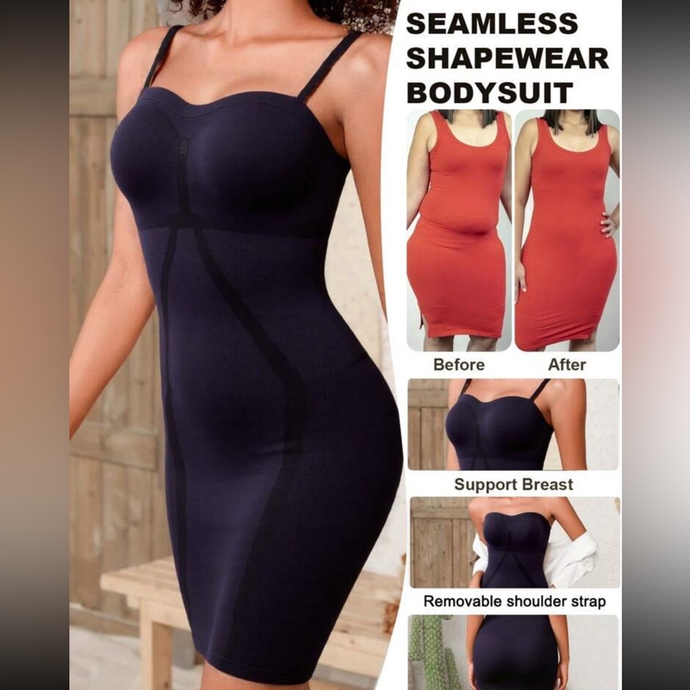 Seamless Black Shapewear Bodysuit